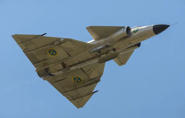 Полет, истребитель, Saab, AJS-37 Viggen
