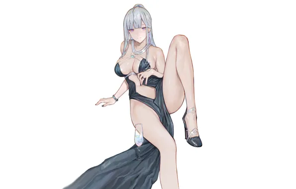 Girl, hot, sexy, dress, boobs, anime, pretty, breasts