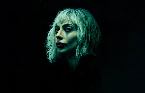 Картинка Movies, Lady Gaga, Dark background, 2024 Movies, Joker: Folie à Deux