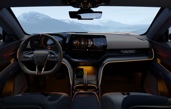 Steering wheel, dashboard, 2024, Mullen Five RS, Mullen Automotive