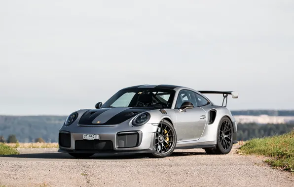 Картинка Porsche, GT2, Black, Wheels, 991