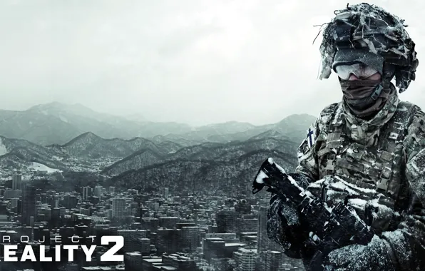 Gun, soldier, blizzard, weapon, snow, man, rifle, uniform