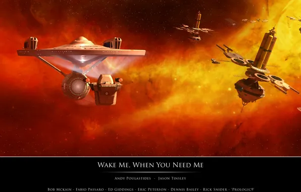 Stars, spaceships, when you need me, wake me
