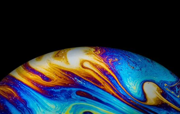 Colors, bubble, black background