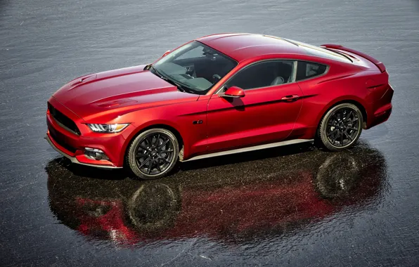 Отражение, Mustang, Ford, Black, Accent