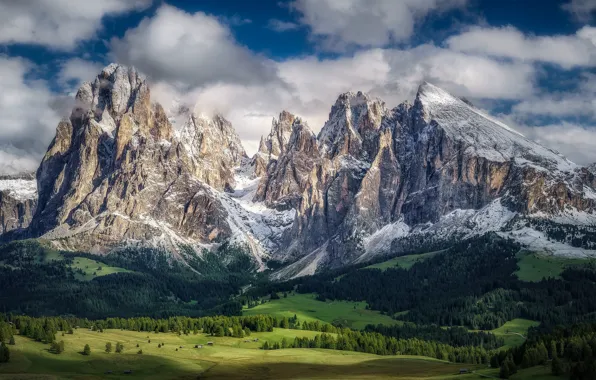 Картинка горы, Италия, Italy, Доломитовые Альпы, Trentino-Alto Adige, Dolomites, Santa Cristina Valgardena