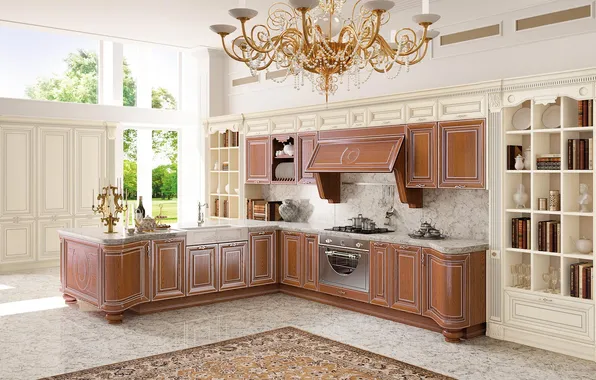 Стиль, вилла, интерьер, итальянский дизайн кухни, шикарная кухня, Cucina Corona