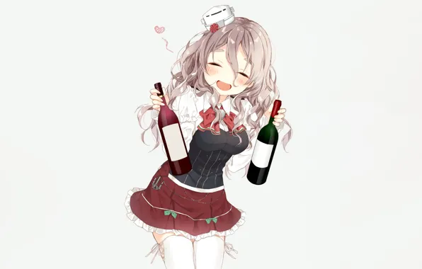 Girl, thighhighs, long hair, dress, boobs, anime, beautiful, pretty