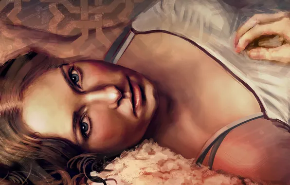 Взгляд, девушка, арт