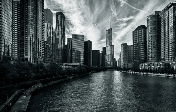 Здания, небоскребы, америка, чикаго, Chicago, сша, высотки