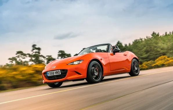 Дорога, Скорость, Mazda, MX-5, 30th Anniversary Edition, Mazda MX-5, 2019, Mazda MX-5 30th Anniversary Edition