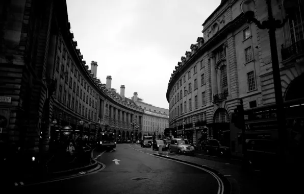 Картинка дорога, город, фото, фон, обои, улица, Лондон, здания