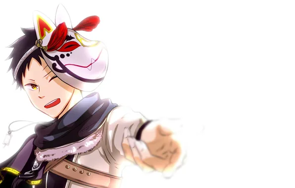 Аниме, маска, парень, Akagami no Shirayukihime