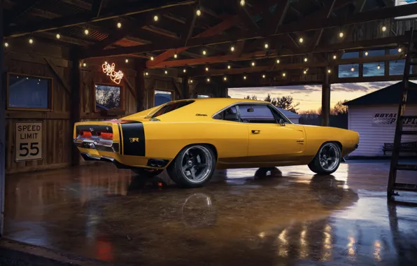 Желтый, Dodge, Charger, масл кар, Ringbrothers, Dodge Charger Captiv