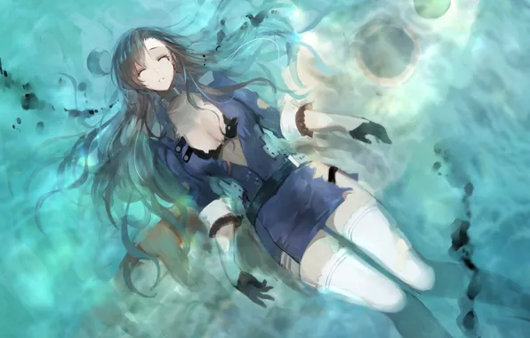 Kawaii, girl, anime, brunette, asian, oppai, bishojo, seifuku
