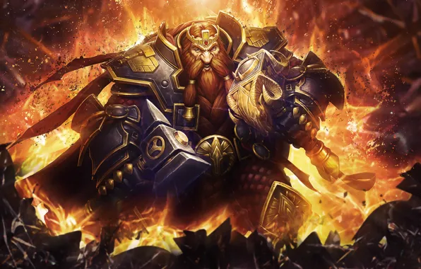 Картинка WoW, World of Warcraft, Dwarf, Hearthstone: Heroes of Warcraft, magni bronzebeard