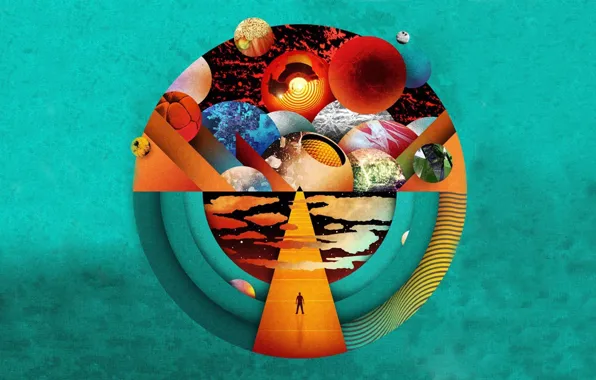 Colors, music, Muse, cosmos, planets, resistance, horizon, turquoise