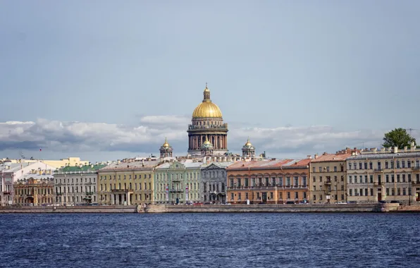 Картинка река, здания, дома, Russia, набережная, питер, санкт-петербург, St. Petersburg