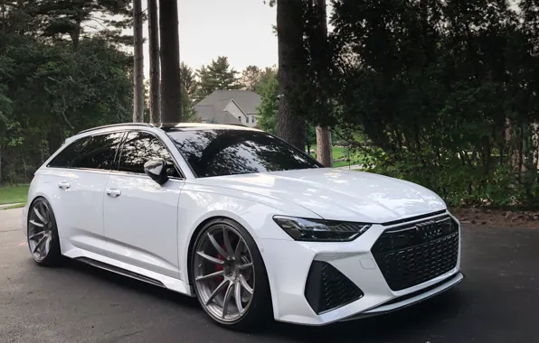 Картинка Audi, White, Avant, RS6, VAG