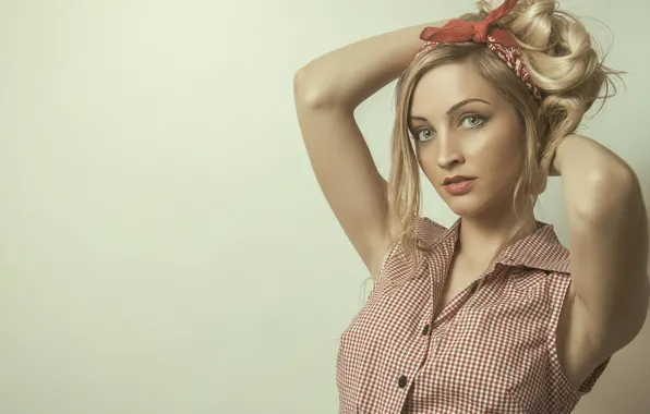 Girl, Beautiful, Studio, Photography, Fashion, Hair, Hands, Shirt