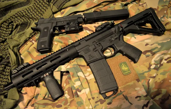 Картинка пистолет, оружие, глушитель, карабин, LWRC M6