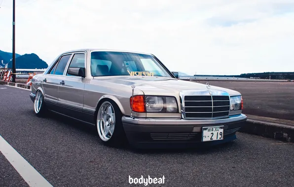 Картинка mercedes-benz, w126, stance