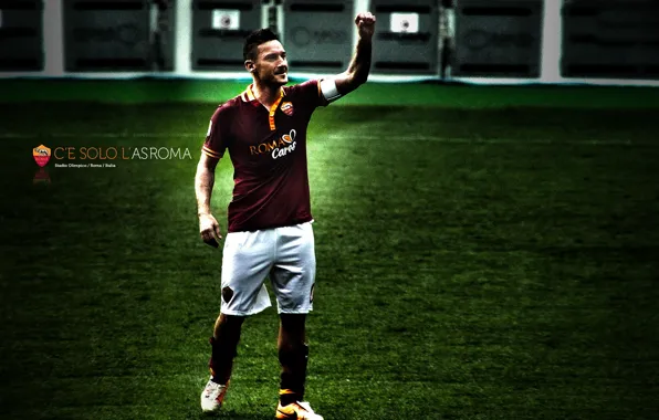 Wallpaper, sport, Italy, football, legend, player, AS Roma, Francesco Totti
