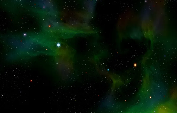 Картинка зеленый, Хаббл, телескоп, снимок