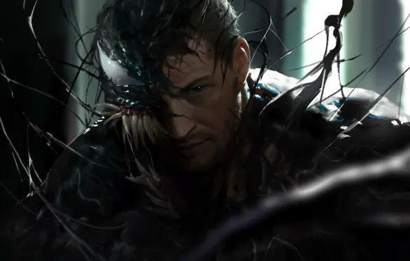 Арт, двое, Веном, Venom, симбиот, Эдди Брок