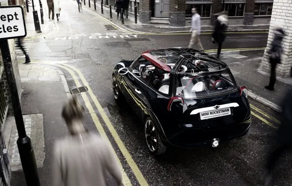 Concept, Англия, Город, Люди, Mini Cooper, Мини Купер, Rocetman, Размытие