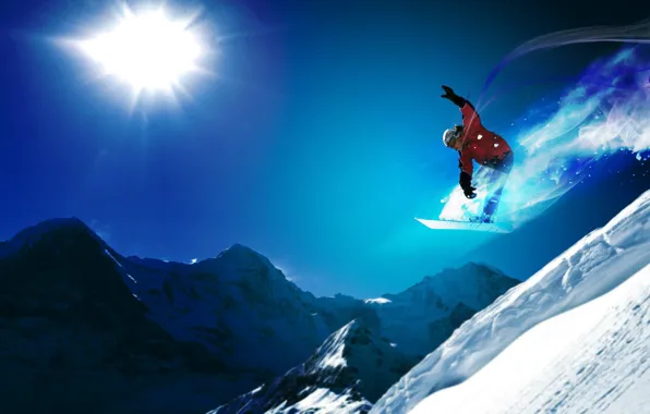 Горы, экстрим, cноуборд, snowboard