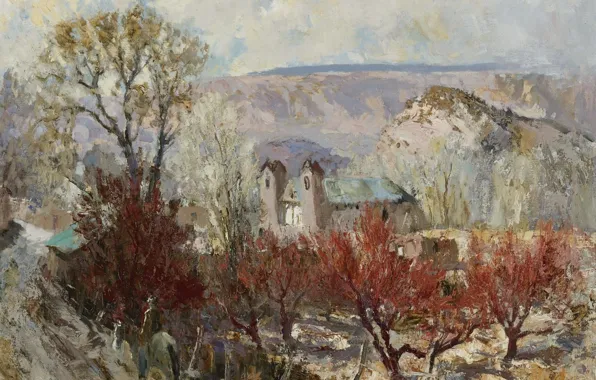 Пейзаж, картина, Святилище, Fremont Ellis, Фремонт Эллис