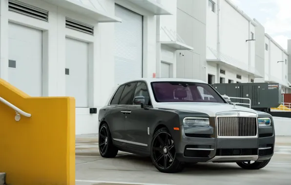 Картинка Rolls Royce, Lux, Gray, SUV, Silver, Cullinan