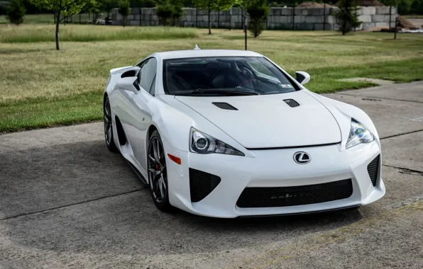 Картинка car, Lexus, white, super, lfa