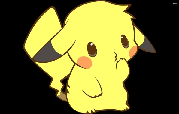 Желтый, удивление, пикачу, покемон, pokemon, pikachu