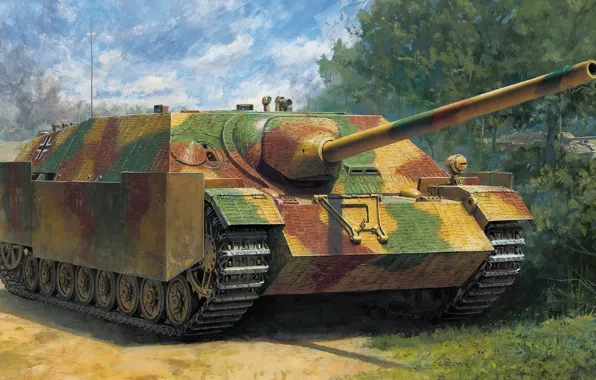 Германия, Истребитель танков, Jagdpanzer IV, Бронетехника, Jagdpanzer IV/70