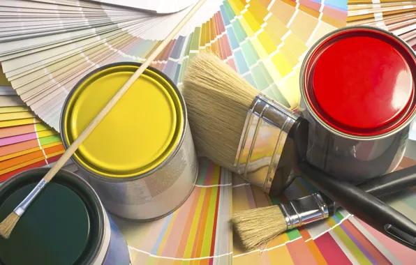 Colors, paint, cans