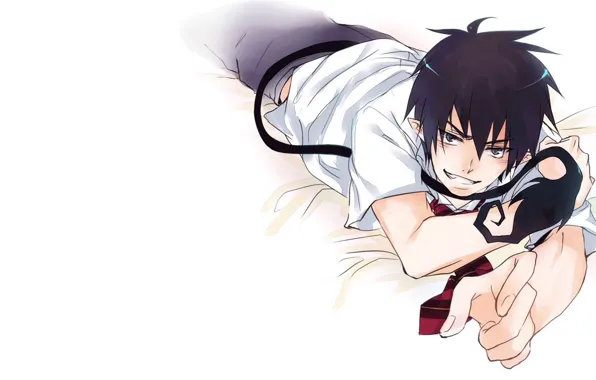 Аниме, арт, парень, Ao no Exorcist, Рин, Синий Экзорцист