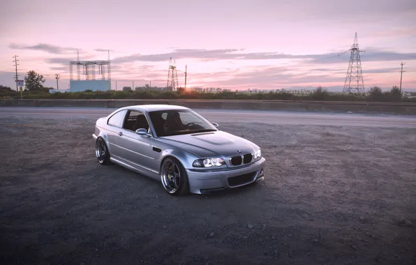 Картинка bmw, silver, e46