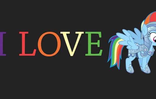 Love, минимализм, пони, rainbow dash, Pony, brony, брони