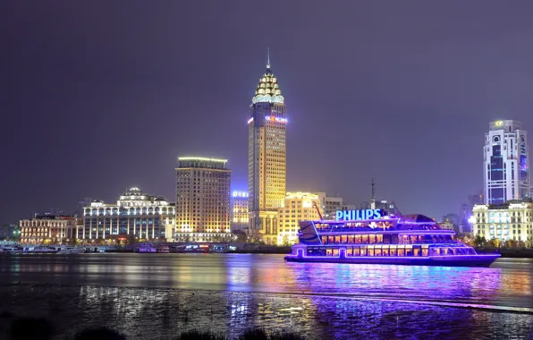 China, небоскребы, Китай, Shanghai, Шанхай, мегаполис