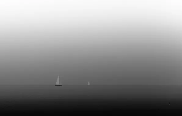 Картинка море, ночь, лодки