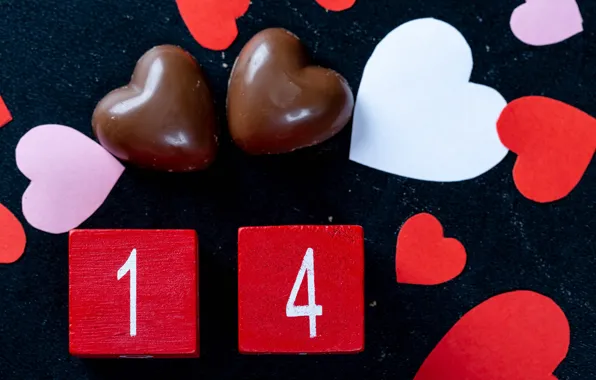 Любовь, сердце, конфеты, 14 февраля, Valentine's Day, День Святого Валентина