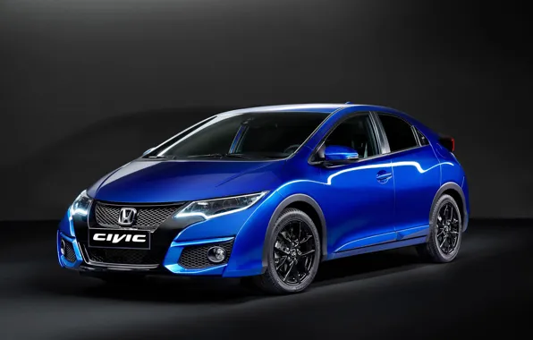 Car, Honda, blue, Sport, Civic, Paris Motor Show