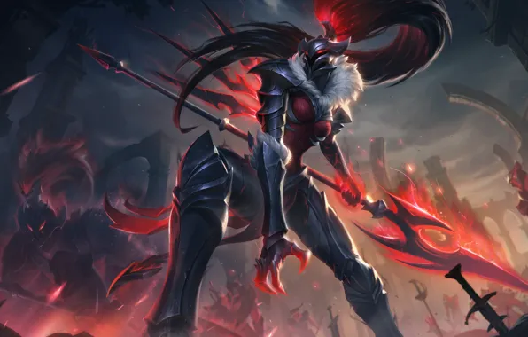 Фэнтези, League of Legends, Riot Games, Kalista, David Villegas, West Studio