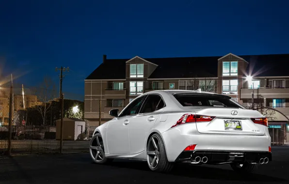 Картинка Lexus, wheels, black, металлик, лексус, rear, vossen, IS250