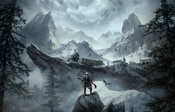 Пейзаж, природа, Воин, The Elder Scrolls Online