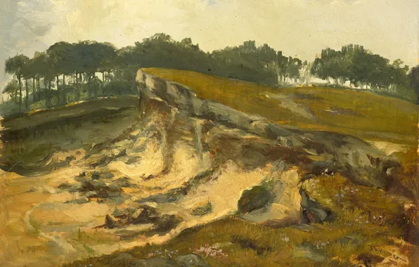 Масло, картина, 1839, Йоханнес Тавенраат, Песчаный карьер, Johannes Tavenraat