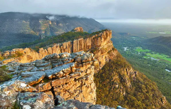Картинка горы, скалы, Виктория, долина, Австралия, Grampians National Park