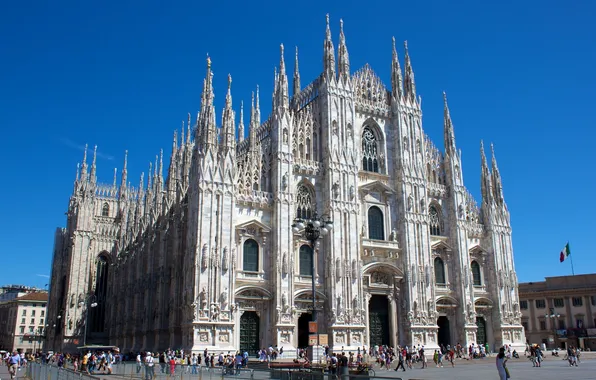 Город, фото, здание, площадь, Италия, Milan